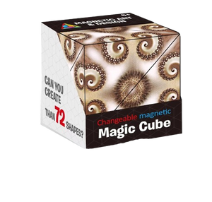 3D Flip Magnetic Magic Cube Puzzle Game Variety Geometric Changeable Cube Anti Stress Fidget Toy For Kids Gifts (Random Design)