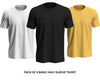 Pack of 3 Premium Half Sleeves Round Neck Plain Color T-Shirts for Men & Boys – Soft Comfortable Fabric