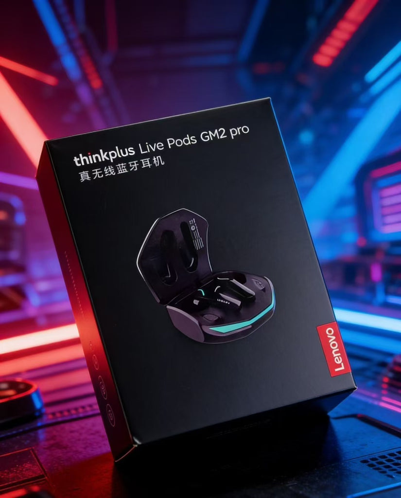 Lenovo ThinkPlus GM2 Pro Wireless Gaming Earbuds – Bluetooth 5.3 Low Latency Sports Headphones with HD Mic